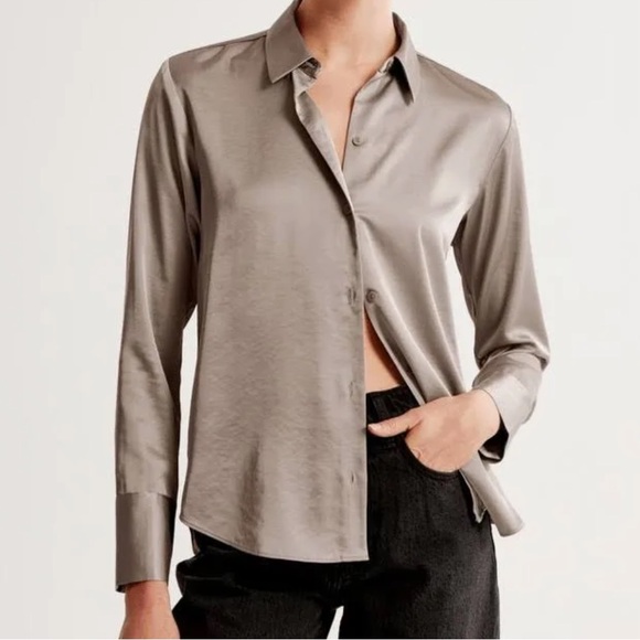 Abercrombie & Fitch Tops - Abercrombie & Fitch Light Brown Satin Top